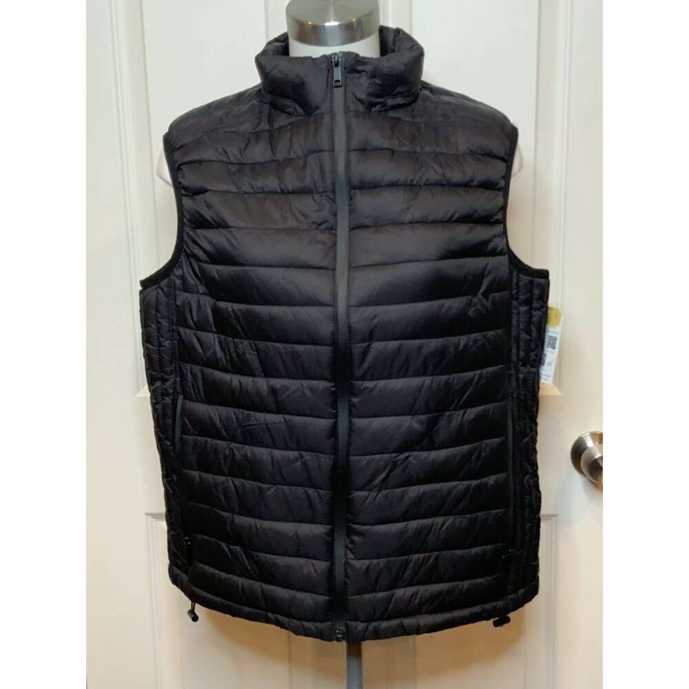 Zara Man Dark Gray Puffer Zip-Up Vest, Size Large - image 1
